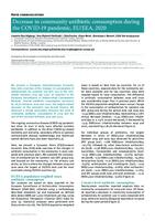 prikaz prve stranice dokumenta Decrease in community antibiotic consumption during the COVID-19 pandemic, EU/EEA, 2020
