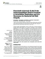 prikaz prve stranice dokumenta Francisella tularensis D-Ala D-Ala Carboxypeptidase DacD Is Involved in Intracellular Replication and It Is Necessary for Bacterial Cell Wall Integrity