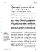 prikaz prve stranice dokumenta Exploitation of conserved eukaryotic host cell farnesylation machinery by an F-box effector of Legionella pneumophila