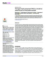 prikaz prve stranice dokumenta The type IV pili component PilO is a virulence determinant of Francisella novicida