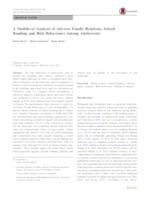 prikaz prve stranice dokumenta A Multilevel Analysis of Adverse Family Relations, School Bonding and Risk Behaviours among Adolescents