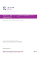 prikaz prve stranice dokumenta Peginterferon alpha-2a versus peginterferon alpha-2b for chronic hepatitis C
