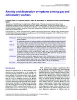 prikaz prve stranice dokumenta Anxiety and depression symptoms among gas and oil industry workers