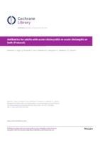 prikaz prve stranice dokumenta Antibiotics for adults with acute cholecystitis or  acute cholangitis or both