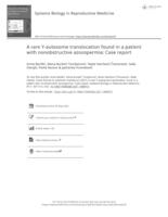 prikaz prve stranice dokumenta A rare Y-autosome translocation found in a patient with nonobstructive azoospermia: Case report