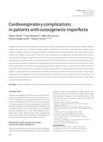 prikaz prve stranice dokumenta Cardiorespiratory complications in patients with osteogenesis imperfecta