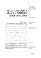 prikaz prve stranice dokumenta CHILD SEXUAL ABUSE IN CROATIA: A SYSTEMATIC REVIEW OF RESEARCH