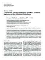 prikaz prve stranice dokumenta Comparison of activator-headgear and Twin Block  treatment approaches in class II division 1  malocclusion