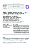 prikaz prve stranice dokumenta Data set of proteomic analysis of food borne pathogens after treatment with the disinfectants based on pyridoxal oxime derivatives