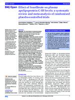 prikaz prve stranice dokumenta Effect of fenofibrate on plasma apolipoprotein C-III levels: a systematic review and meta- analysis of randomised placebo-controlled trials