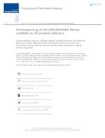 prikaz prve stranice dokumenta Electrospinning of PCL/CEFUROXIM® fibrous scaffolds on 3D printed collectors
