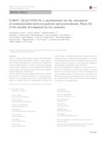 prikaz prve stranice dokumenta EORTC QLQ-COMU26: a questionnaire for the assessment of communication between patients and professionals. Phase III of the module development in ten countries