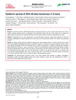 prikaz prve stranice dokumenta Epidemic spread of OXA-48 beta-lactamase in Croatia