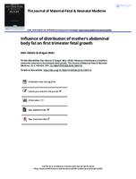 prikaz prve stranice dokumenta Influence of distribution of mother’s abdominal body fat on first trimester fetal growth