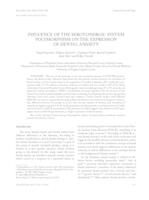 prikaz prve stranice dokumenta Influence of the Serotonergic System Polymorphism  on the Expression of Dental Anxiety