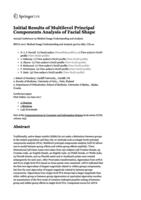 prikaz prve stranice dokumenta Initial Results of Multilevel Principal Components Analysis of Facial Shape