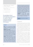prikaz prve stranice dokumenta Knowledge about emergency procedure in case of dental trauma among paediatricians in Croatia