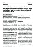 prikaz prve stranice dokumenta Mass spectrometry-based glycomic profiling of the  total IgG and total proteome N-glycomes isolated  from follicular fluid