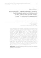 prikaz prve stranice dokumenta Metonimijska i nemetonimijska upotreba naziva grana medicinskih znanosti u engleskom i hrvatskom jeziku: kognitivnolingvistička analiza