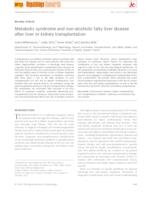 prikaz prve stranice dokumenta Metabolic syndrome and non-alcoholic fatty liver disease after liver or kidney transplantation