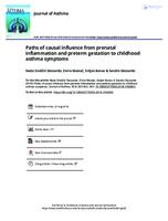 prikaz prve stranice dokumenta Paths of causal influence from prenatal inflammation and preterm gestation to childhood asthma symptoms