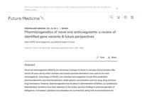 prikaz prve stranice dokumenta Pharmacogenetics of novel oral anticoagulants: a review of identified gene variants & future perspectives