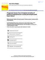 prikaz prve stranice dokumenta Prognostic factors for in-hospital mortality of patients hospitalized for acutely decompensated heart failure