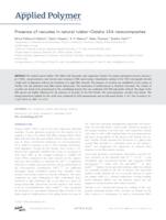 prikaz prve stranice dokumenta Presence of vacuoles in natural rubber–Cloisite 15A nanocomposites