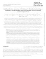 prikaz prve stranice dokumenta Quality indicators assessing antibiotic use in the outpatient setting: a systematic review followed by an international multidisciplinary consensus procedure