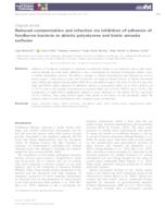 prikaz prve stranice dokumenta Reduced contamination and infection via  inhibition of adhesion of foodborne bacteria to  abiotic polystyrene and biotic amoeba surfaces