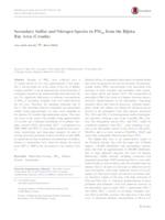 prikaz prve stranice dokumenta Secondary Sulphur and Nitrogen Species in PM10 from the Rijeka Bay Area (Croatia)