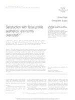 prikaz prve stranice dokumenta Satisfaction with facial profile aesthetics: are norms overrated?