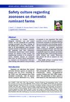 prikaz prve stranice dokumenta Safety culture regarding zoonoses on domestic ruminant farms