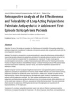 prikaz prve stranice dokumenta Retrospective Analysis of the Effectiveness and  Tolerability of Long-Acting Paliperidone  Palmitate Antipsychotic in Adolescent First-  Episode Schizophrenia Patients