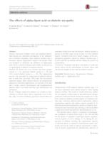prikaz prve stranice dokumenta The effects of alpha-lipoic acid on diabetic  myopathy