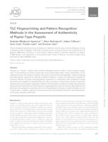 prikaz prve stranice dokumenta TLC Fingerprinting and Pattern Recognition Methods in the Assessment of Authenticity of Poplar-Type Propolis