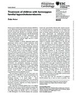 prikaz prve stranice dokumenta Treatment of children with homozygous familial hypercholesterolaemia