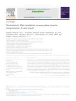 prikaz prve stranice dokumenta Ventrolateral disc herniation causes psoas muscle compression: A case report