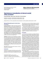 prikaz prve stranice dokumenta Spontaneous recanalization of internal carotid artery occlusion