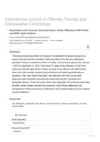 prikaz prve stranice dokumenta Psychiatric and Forensic Characteristics of Sex Offenders With Child and With Adult Victims