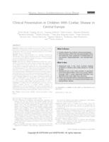 prikaz prve stranice dokumenta Clinical Presentation in Children With Coeliac Disease in Central Europe