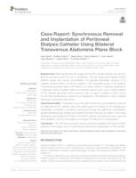 prikaz prve stranice dokumenta Case Report: Synchronous Removal and Implantation of Peritoneal Dialysis Catheter Using Bilateral Transversus Abdominis Plane Block