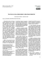 prikaz prve stranice dokumenta Značajna uloga gerijatrije u hrvatskoj medicini