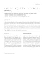 prikaz prve stranice dokumenta Is Mitral Valve Repair Safe Procedure in Elderly Patients?