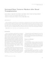 prikaz prve stranice dokumenta Increased Bone Turnover Markers after Renal Transplantation