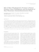 prikaz prve stranice dokumenta Role of Bone Morphogenetic Proteins in Human Prostate Cancer Pathogenesis and Development of Bone Metastases: Immunohistochemical Study