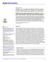 prikaz prve stranice dokumenta SARS-CoV-2 receptor binding domain fusion protein efficiently neutralizes virus infection