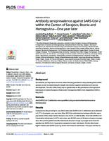 prikaz prve stranice dokumenta Antibody seroprevalence against SARS-CoV-2 within the Canton of Sarajevo, Bosnia and Herzegovina—One year later