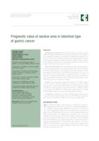 prikaz prve stranice dokumenta Prognostic value of nuclear area in intestinal type of gastric cancer