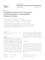 prikaz prve stranice dokumenta Pegylated interferon for treatment of chronic hepatitis C in hemodialysis patients in Croatia